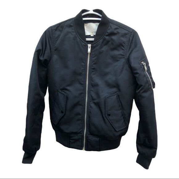 𝅺ARITZIA Wilfred Free Avion Black Bomber Jacket EUC - Picture 2 of 13